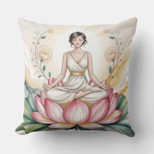 Decorativo Funda de cojín de meditación Bloom Within