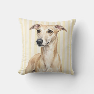 Decorativo Funda de cojín de perro Whippet acuarela