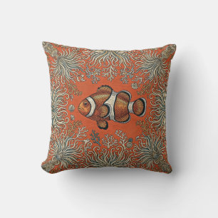 Decorativo Funda de cojín de pez payaso rayado, jardín de ané