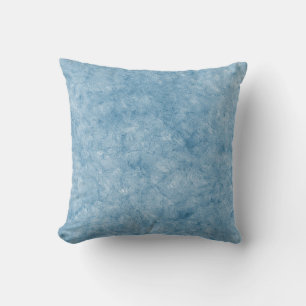 Decorativo Funda de cojín de terciopelo azul triturado