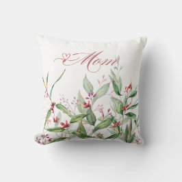 Decorativo Funda de cojín de vegetación acuarela con nombre p