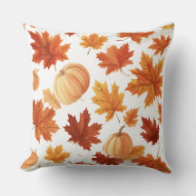 Funda de cojín estilo acuarela de calabaza