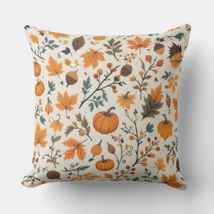 Decorativo Funda de cojín estilo calabaza acuarela