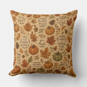 Decorativo Funda de cojín estilo calabaza acuarela