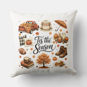 Decorativo Funda de cojín estilo calabaza acuarela
