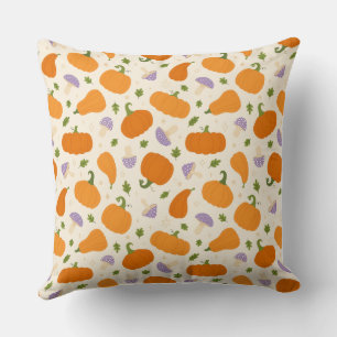 Decorativo Funda de cojín estilo calabaza acuarela