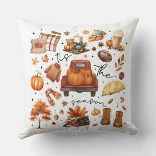Decorativo Funda de cojín estilo calabaza acuarela
