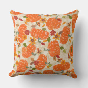 Decorativo Funda de cojín estilo calabaza acuarela