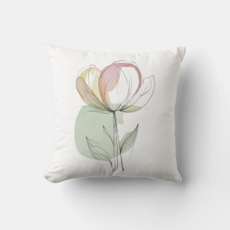 Decorativo Funda de cojín floral pastel