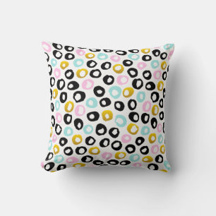 Decorativo Funda de cojín multicolor de lunares