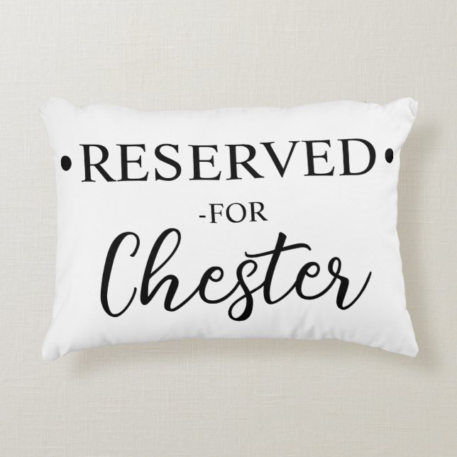 Decorativo Funda de cojín personalizada para perro: Reservada (Anverso)