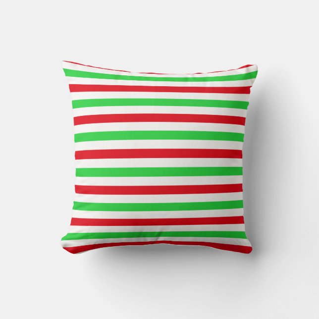 Decorativo Funda de cojín Rayas de Navidad 2 (Anverso)
