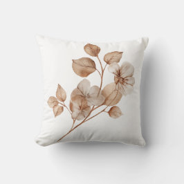 Decorativo Funda para cojín beige con estampado floral, botán