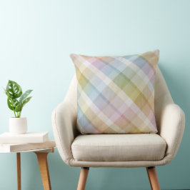 Decorativo Funda tartan colorida y acogedora, Cojín decorativ