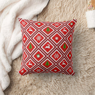 Decorativo Fundas de cojín navideñas festivas para decoración