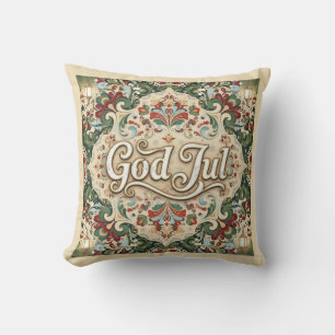 Decorativo God Jul Noruego Noruega Navidad Cojín