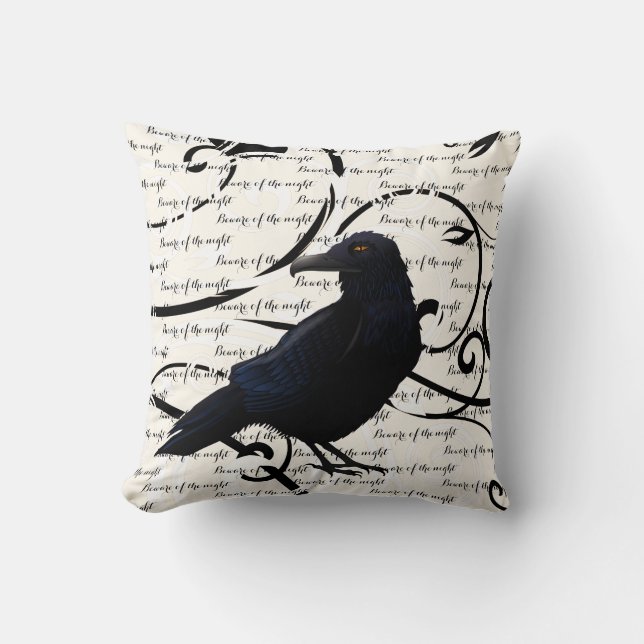 Decorativo Halloween Cojín decorativo-Raven (Anverso)