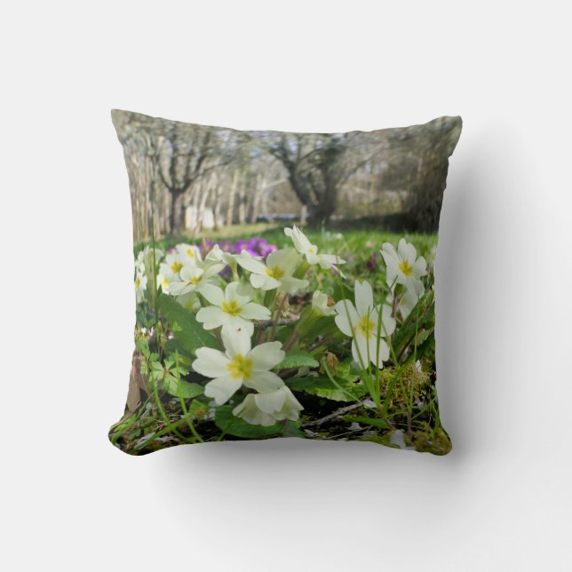 Decorativo Harbinger del cojín de la primavera (Anverso)