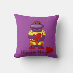 Decorativo Henrietta Hippo Hugs Cojín decorativo-Púrpura