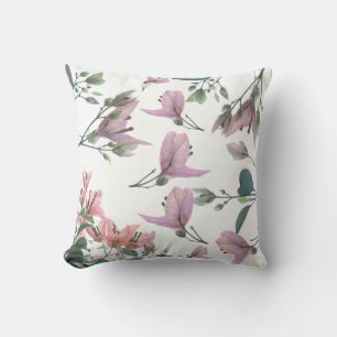 Decorativo Hermosa planta de buganvilla cojín throw pillow