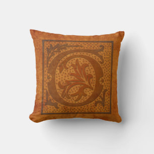 Decorativo ¡Hermoso cojín con monograma G/letra antigua!
