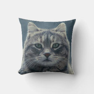 Decorativo Hermoso cojín de gato naranja mirando hacia arriba
