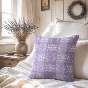 Decorativo Hermoso cojín de lanzamiento de lavanda de dos ton