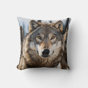 Decorativo ¡Hermoso cojín de lobo!