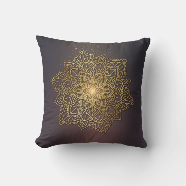 Decorativo Hermoso cojín Mandala Throw 41x41cm (Anverso)