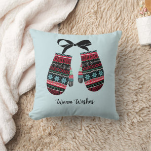 Decorativo Holiday Mittens Warm Warm Navidades Cojín decorati