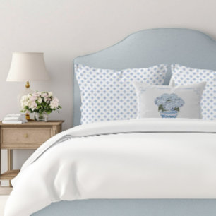Decorativo Hydrangea Azul en Cojín Lumbar de Maceta Chinoiser