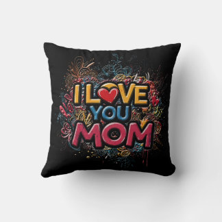 Decorativo I Love You Mom / Te Amo Mamá Cojín
