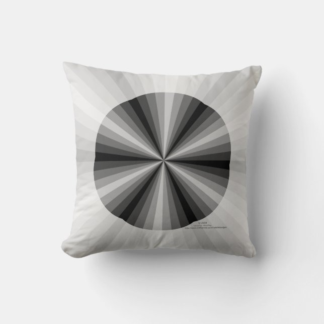 Decorativo Ilusión óptica cojín negro (Anverso)