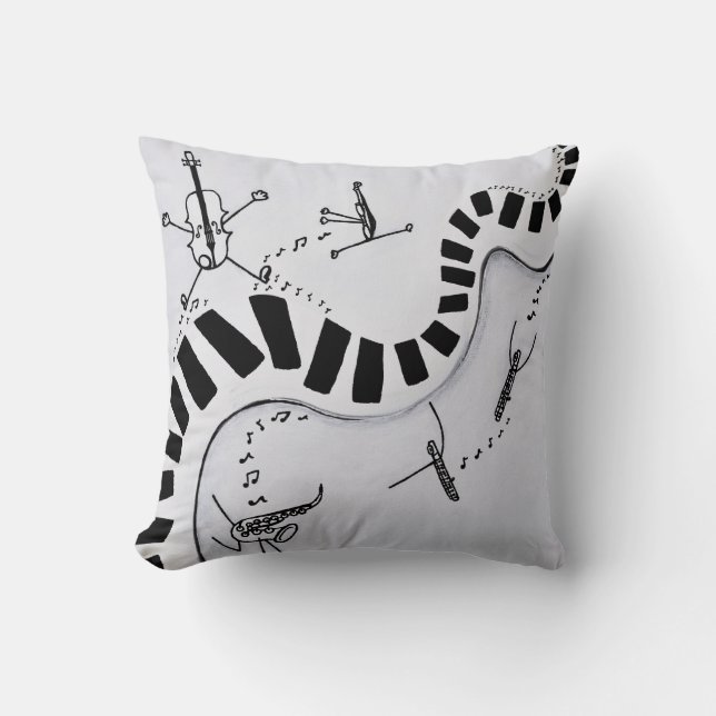 Decorativo Instrumentos musicales arrojan cojín (Anverso)