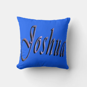 Decorativo Josué, Nombre, Logo, Cojín De Tira Azul