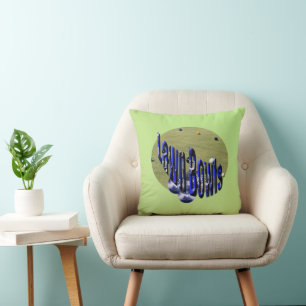Decorativo Jugar bolos de césped, cojín reversible