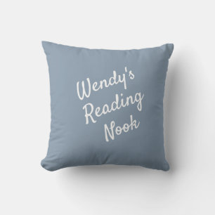 Decorativo Leyendo el cojín de nook, azul Bonito