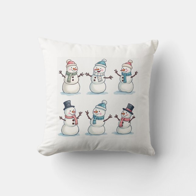 Decorativo lindo cojín de nieve (Anverso)