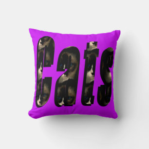 Decorativo Logo Dimensional Cat, Cojín de empuje magenta.