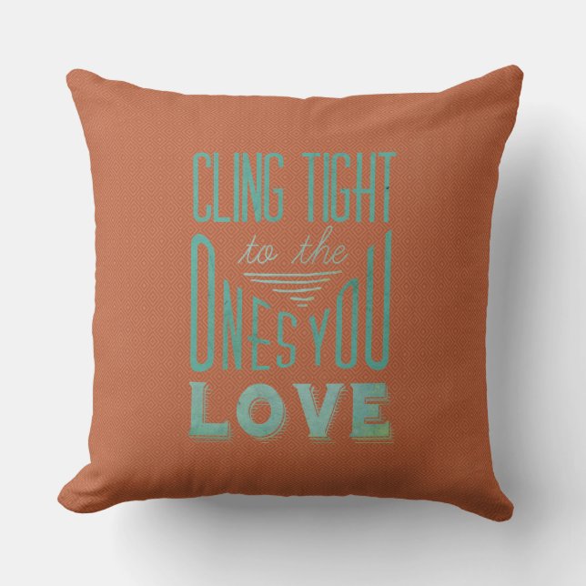 Decorativo Love Jacquard Rusty Red Damask Square Cojín decora (Anverso)