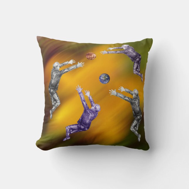 Decorativo Lucha de pelota abstracta Cojín (Anverso)