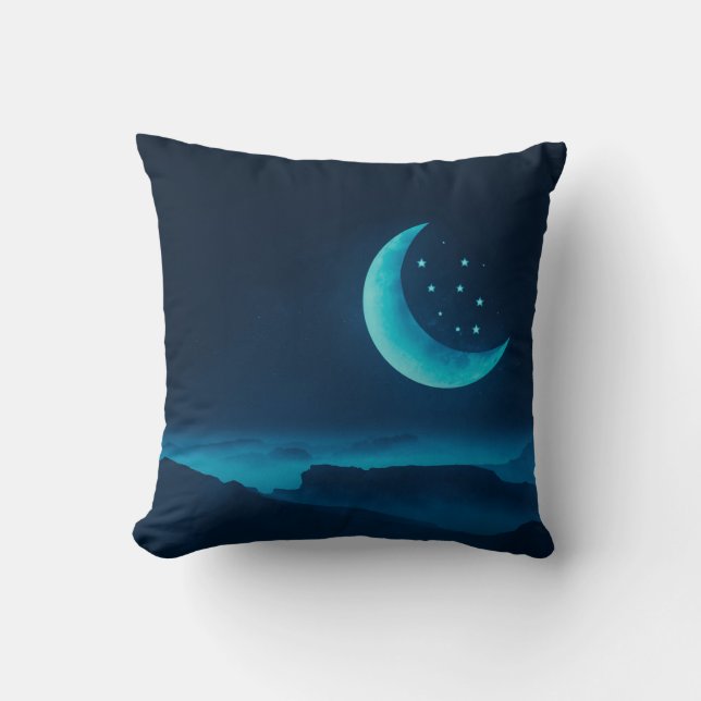Decorativo Luna y Montañas del Cuartel Azul | Cojín (Anverso)