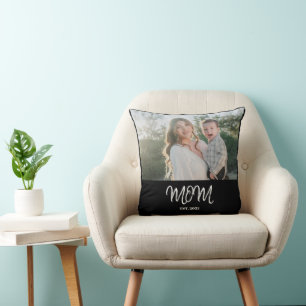 Decorativo Mamá Establecida, Foto, Letra, Cojín