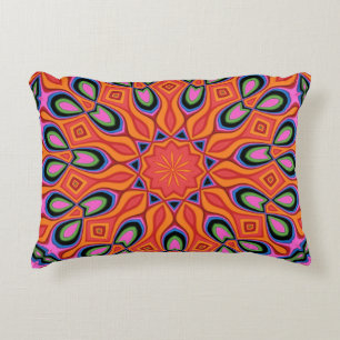 Decorativo Mandala Retro Naranja Hipster Decoración Cojín dec