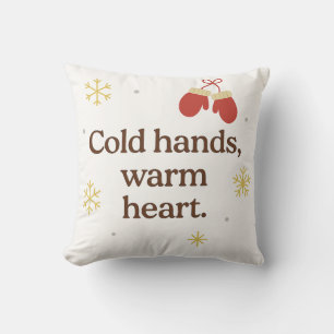 Decorativo Manos Frías, Corazón Cálido – Cojín Abrazador de I