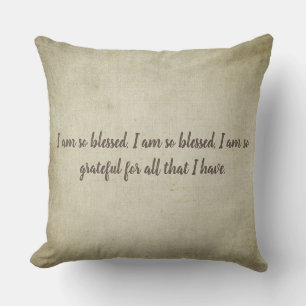 Decorativo Mantra bendecida con Personalizable Cojín decorati
