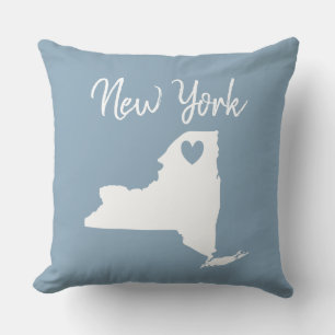 Decorativo Mapa del estado de Nueva York ama el Cojín decorat