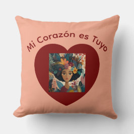 Decorativo Mi Corazón es Tuyo Cojín