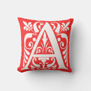 Decorativo Monograma de letra inicial A - Cojín