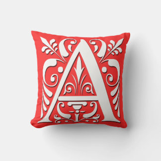 Decorativo Monograma de letra inicial A - Cojín